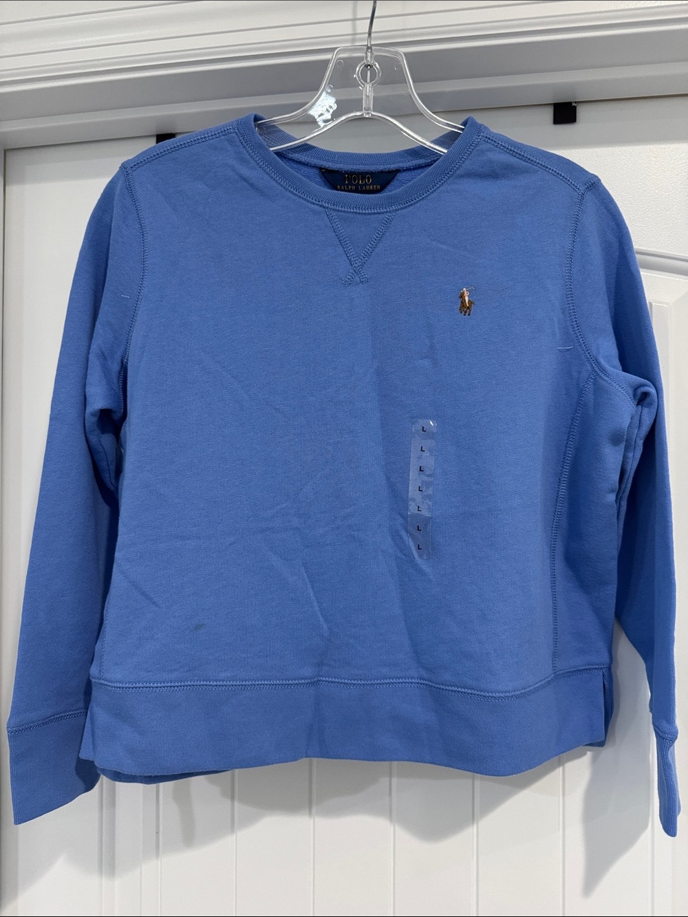 Polo by Ralph Lauren Light Blue Crewneck Sweatshirt with Pony Logo